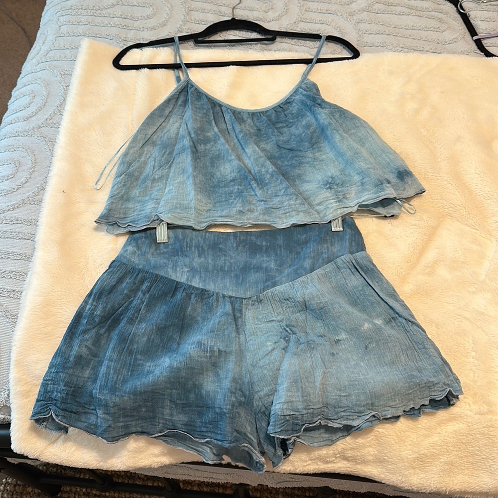 Wild honey blue tie dye set